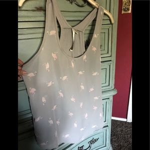 LC Lauren Conrad flamingo racer back